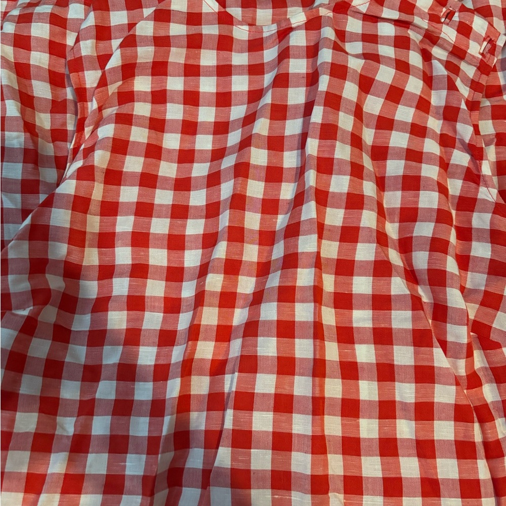 Doen Red and White Gingham Mini Dress - Picture 2 of 2